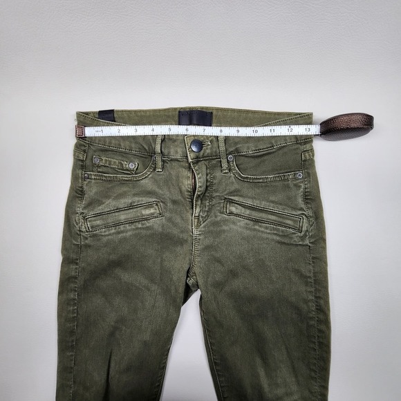 VINCE | Green Contoured Stitching Skinny Jeans, Size 27 - Picture 7 of 8